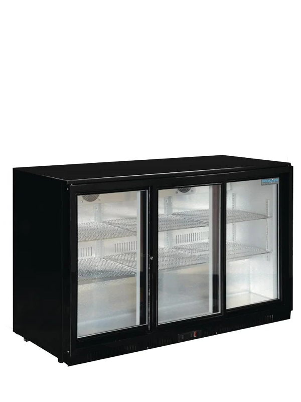 Polar Série G GL006 – Arrière-bar 3 portes coulissantes 330L pour stockage boissons intensif