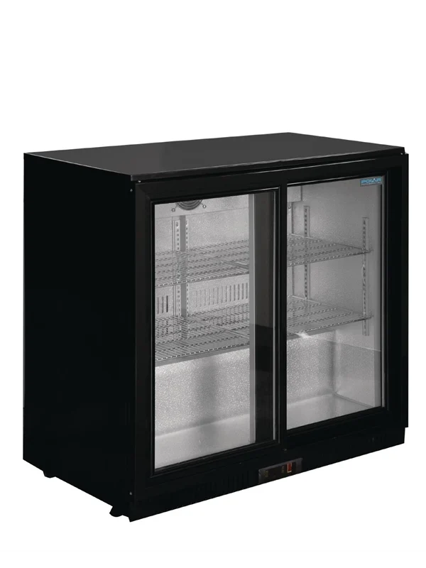 Polar Série G GL003 – Arrière-bar 2 portes coulissantes 208L pour stockage boissons professionnel