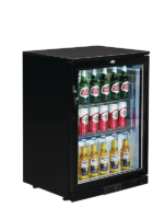 Polar Série G GL001 – Arrière-bar réfrigéré 1 porte noir compact professionnel